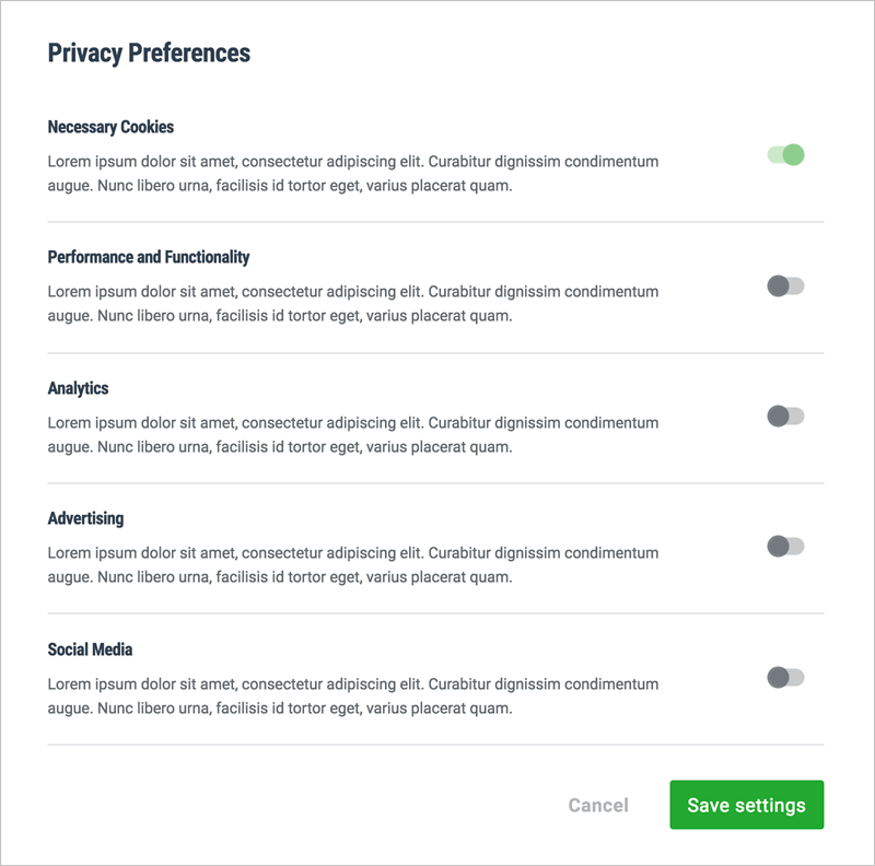 GDPR opt-in cookies