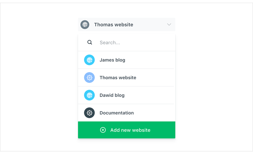 Website switcher