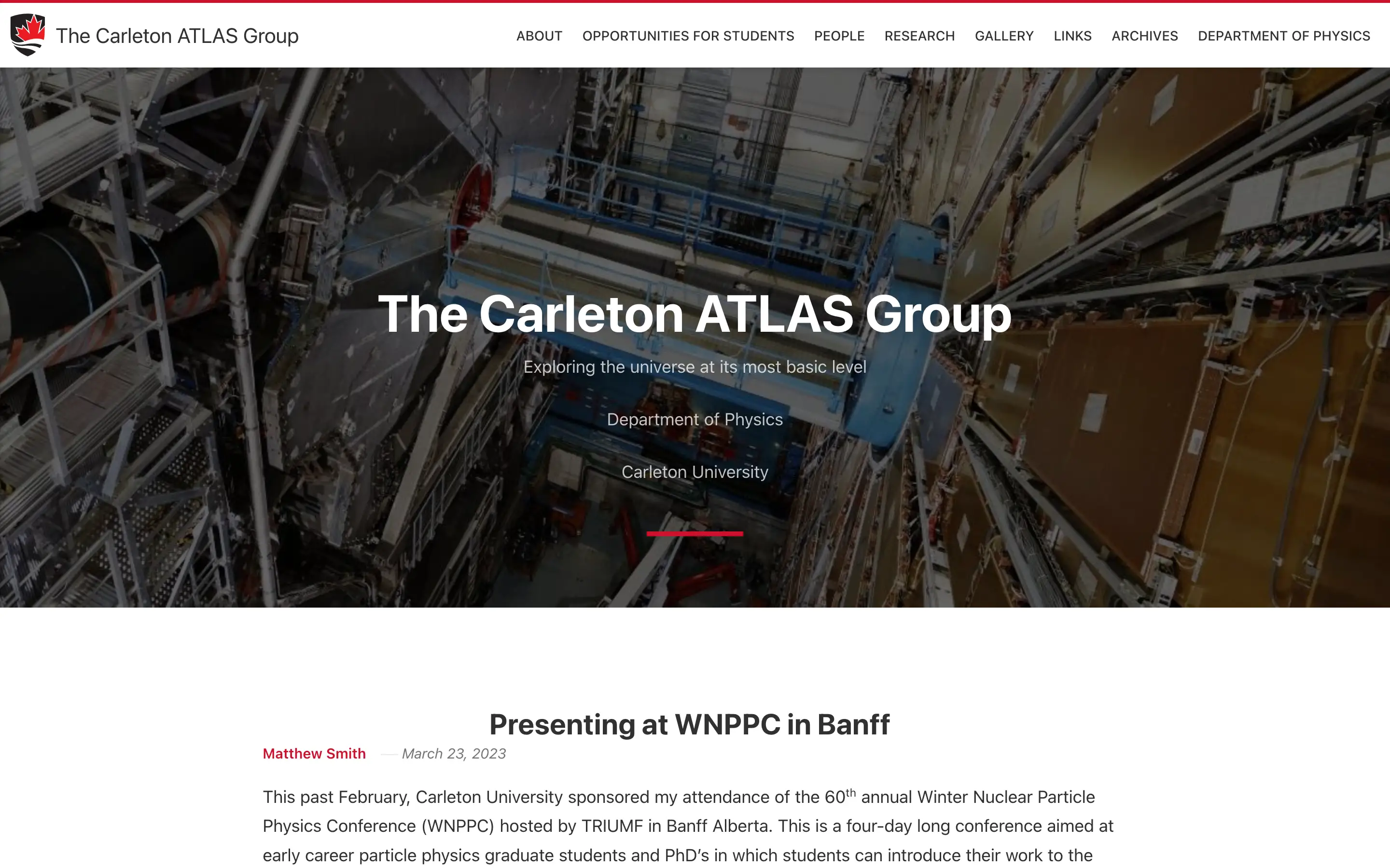 The Carleton ATLAS Group