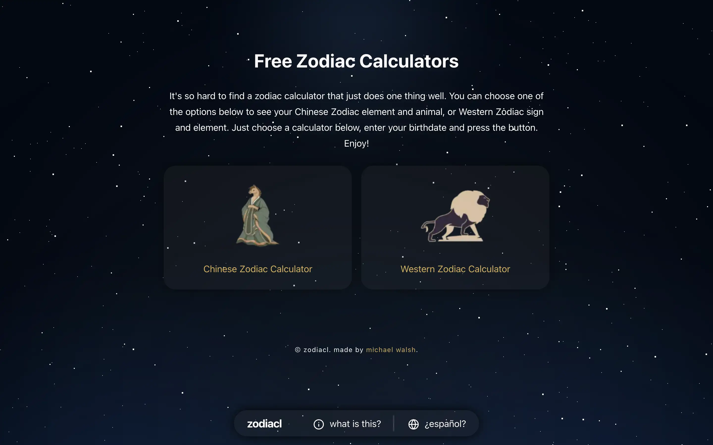 Free Zodiac Calculators