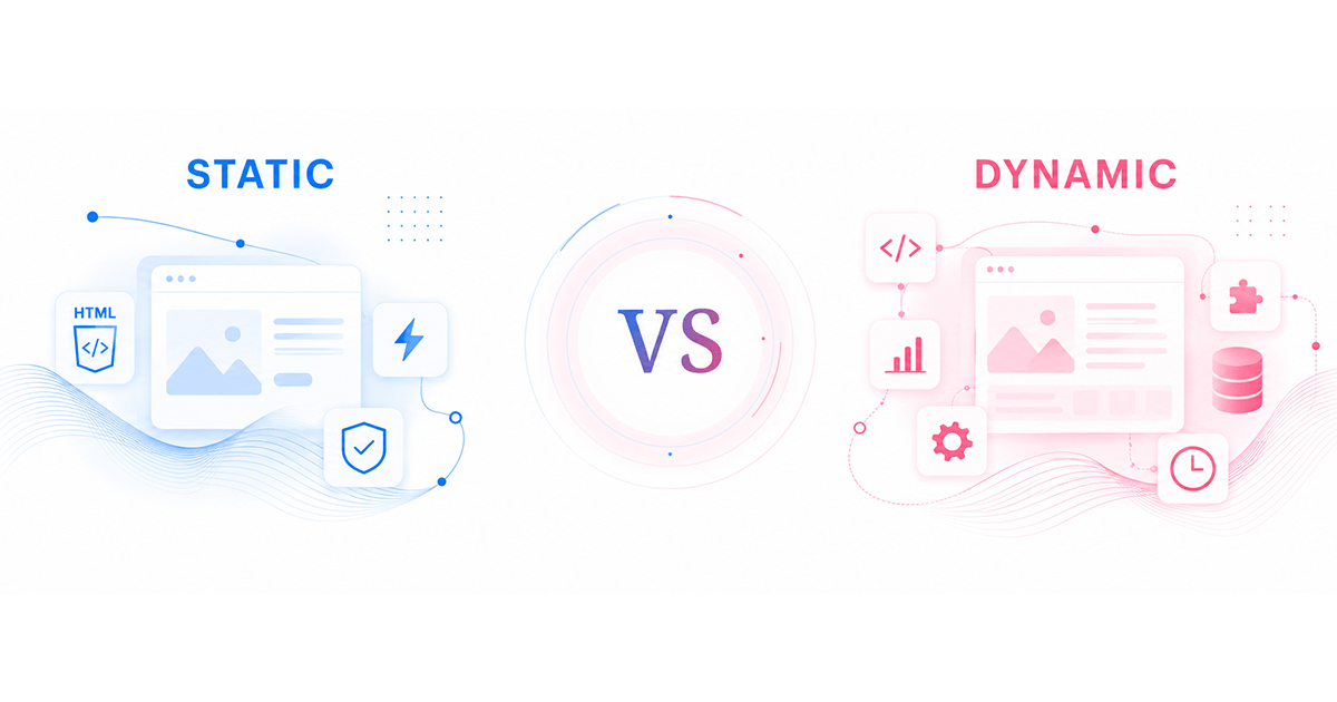 Static vs dynamic websites: which architecture fits your project?